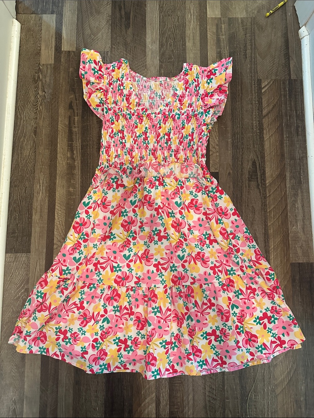 Floral Midi Dress in Pink